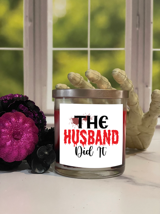 The Husband Did It Candle